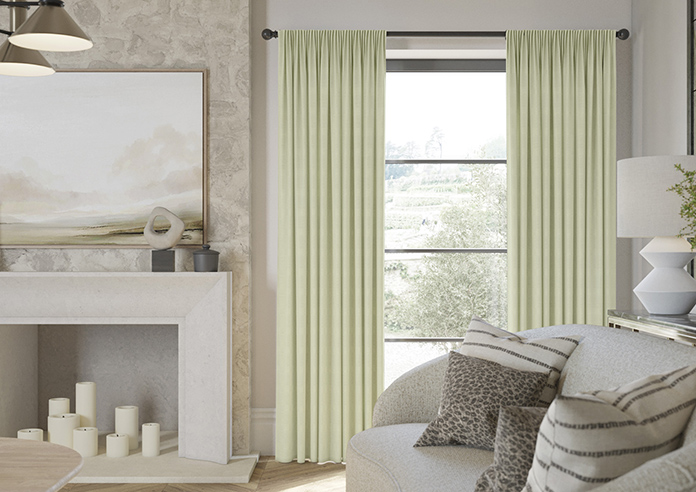 Shima Faux Silk, Apple - Made to Measure Curtains - Image 3